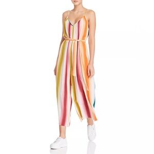 NWT Aqua Rainbow Stripe Wide Leg Jumpsuit